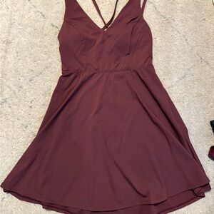 Elegant Burgundy Athleta Strapy Dress